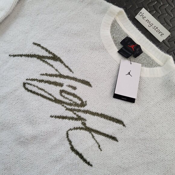 Jordan Flight Heritage Crew Sweater White Men's Size XL  FD7389 133  NWT - Picture 3 of 6